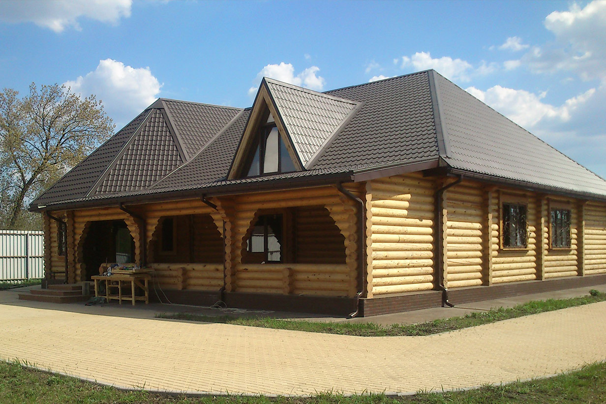 Дом из оцилиндрованного бревна, Воронежская область